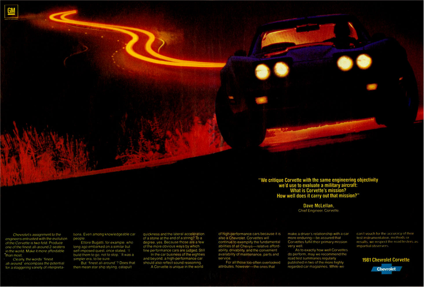 1981 Chevrolet Corvette Advertising